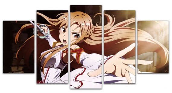 Sword Art Online Sao Asuna Konno Yuuki Kirito Sinon 5 Piece Etsy etsy