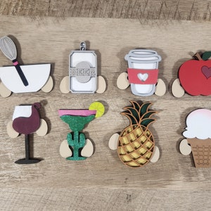 Additional shapes for the interchangeable gnome - drinks and food