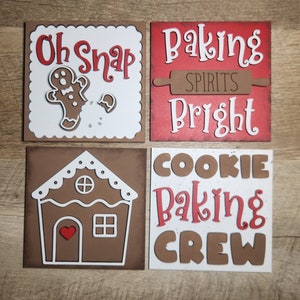 Cookie Christmas Ladder Tiles | Gingerbread Interchangeable Tiles | Farmhouse Tiles | Ladder Tiles | Seasonal Interchangeable Tile