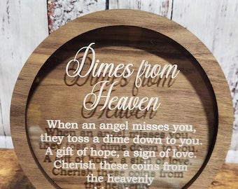 Dimes from heaven | Coins from heaven |  Memorial Gift | Sympathy Gift | Funeral gift | Quarters from heaven | Pennies from heaven