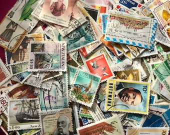 50 random world stamps - for collecting, scrapbooking and more!