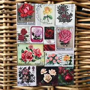 Rosenbriefmarkenpostkarten; Perfekt für die Entsendung oder Anzeige