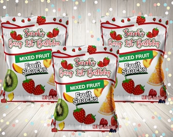 1st Birthday Strawberry Fruit Snack Strawberry Fruit Snack for Kids, Berry First Birthday, Strawberry Theme Party Fruit Snack