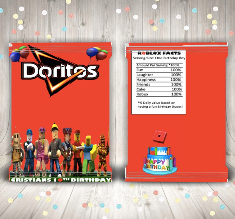 Roblox Chip Bag Labels - 