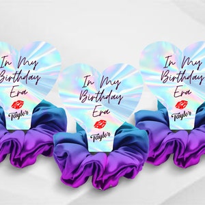 In My Birthday Era Party Favors, Hair Scrunchie Favors, Pastel Eras Party Favors, Taylor Birthday Party Goodie Bag Fillers for Girls