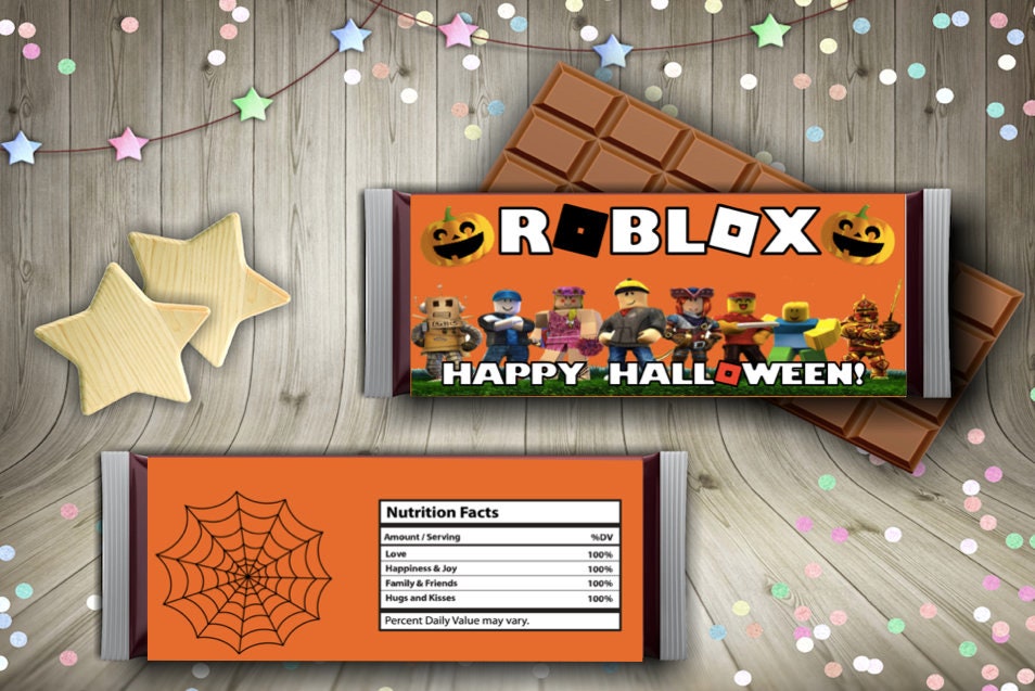 Roblox Halloween Candy labels Etsy