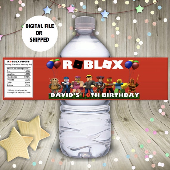 Roblox Water Bottle Labels Etsy - free printable roblox water bottle labels
