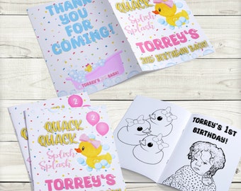 Girl Rubber Duck coloring books