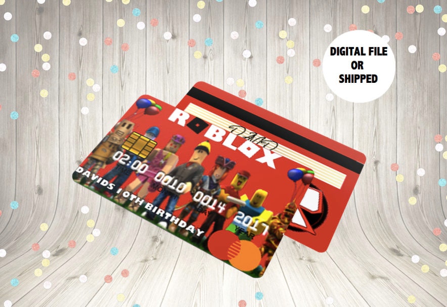 Roblox Credit Card Invitespvc Credit Card Invitation Etsy Canada