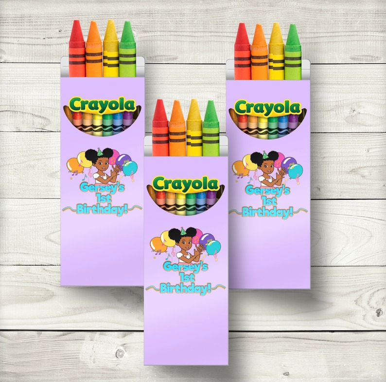 Gracie's Corner Party Custom Crayon Boxes Etsy