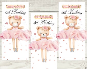 Ballerina Birthday Scrunchie - Birthday Dance Party Favors - Ballerina Girls Birthday Favor