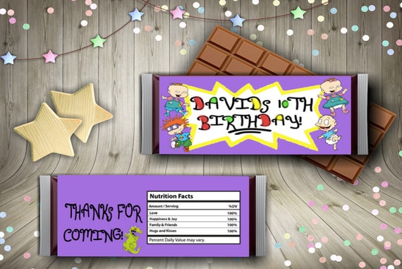 Rugrats Candy Bar Labels - roblox candy wrapper etsy