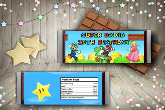 Super Mario Candy Wrappers - roblox candy wrapper etsy