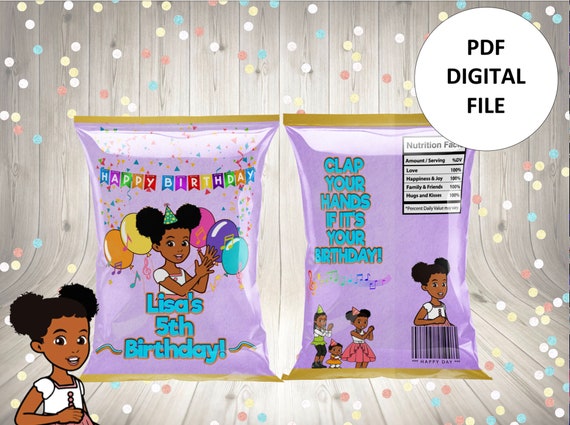 Gracie's Corner Party Custom Chip Bags Snack Bags - Etsy