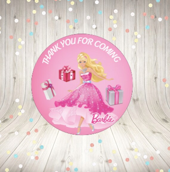 Barbie Birthday Stickers Etsy - barbie spa roblox