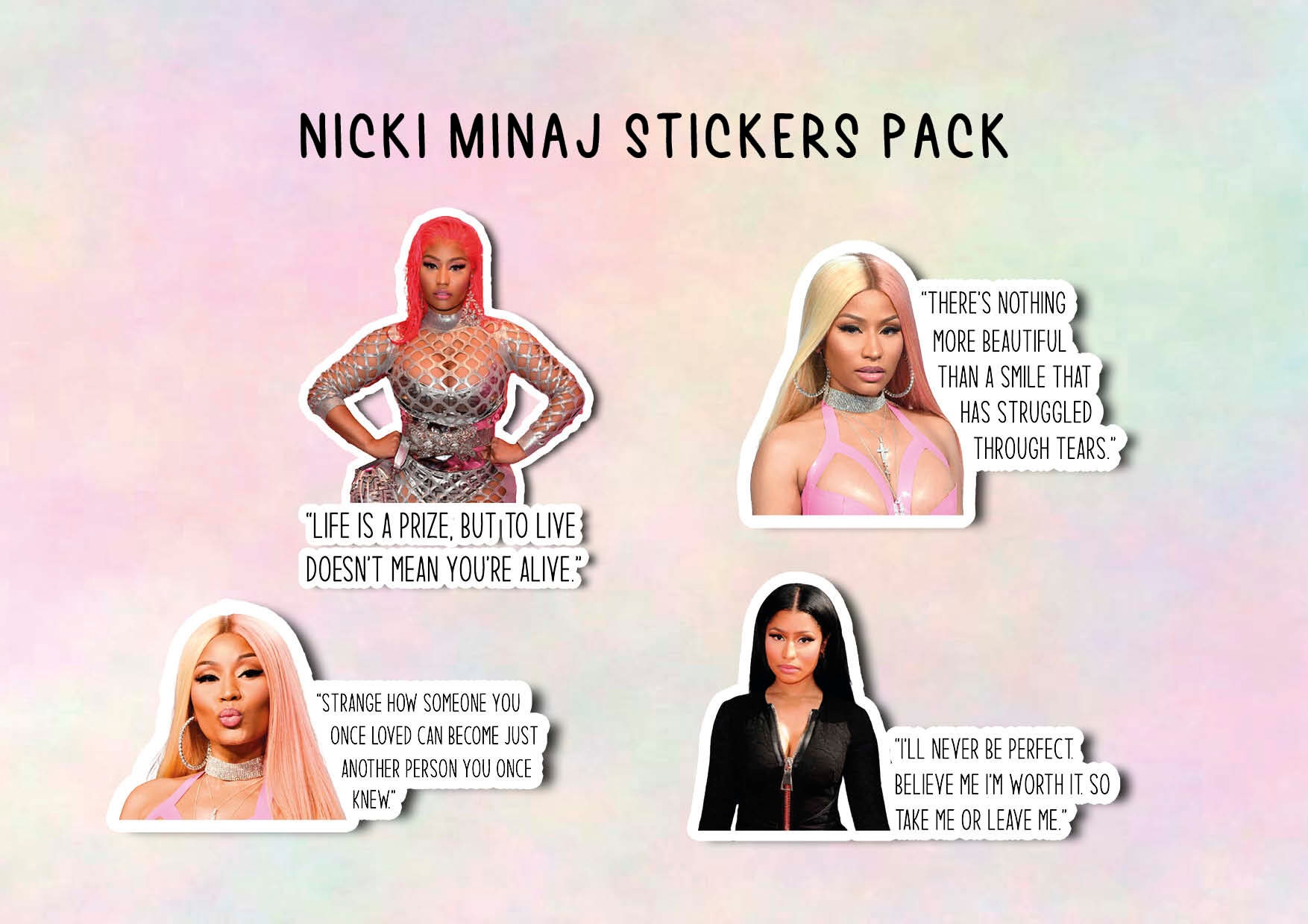 Nicki Minaj stickers pack Queen of rap sticker pack Nikki | Etsy 