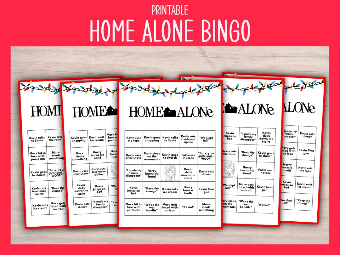 Printable Home Alone Bingo Home Alone Game Home Alone - Etsy Hong Kong
