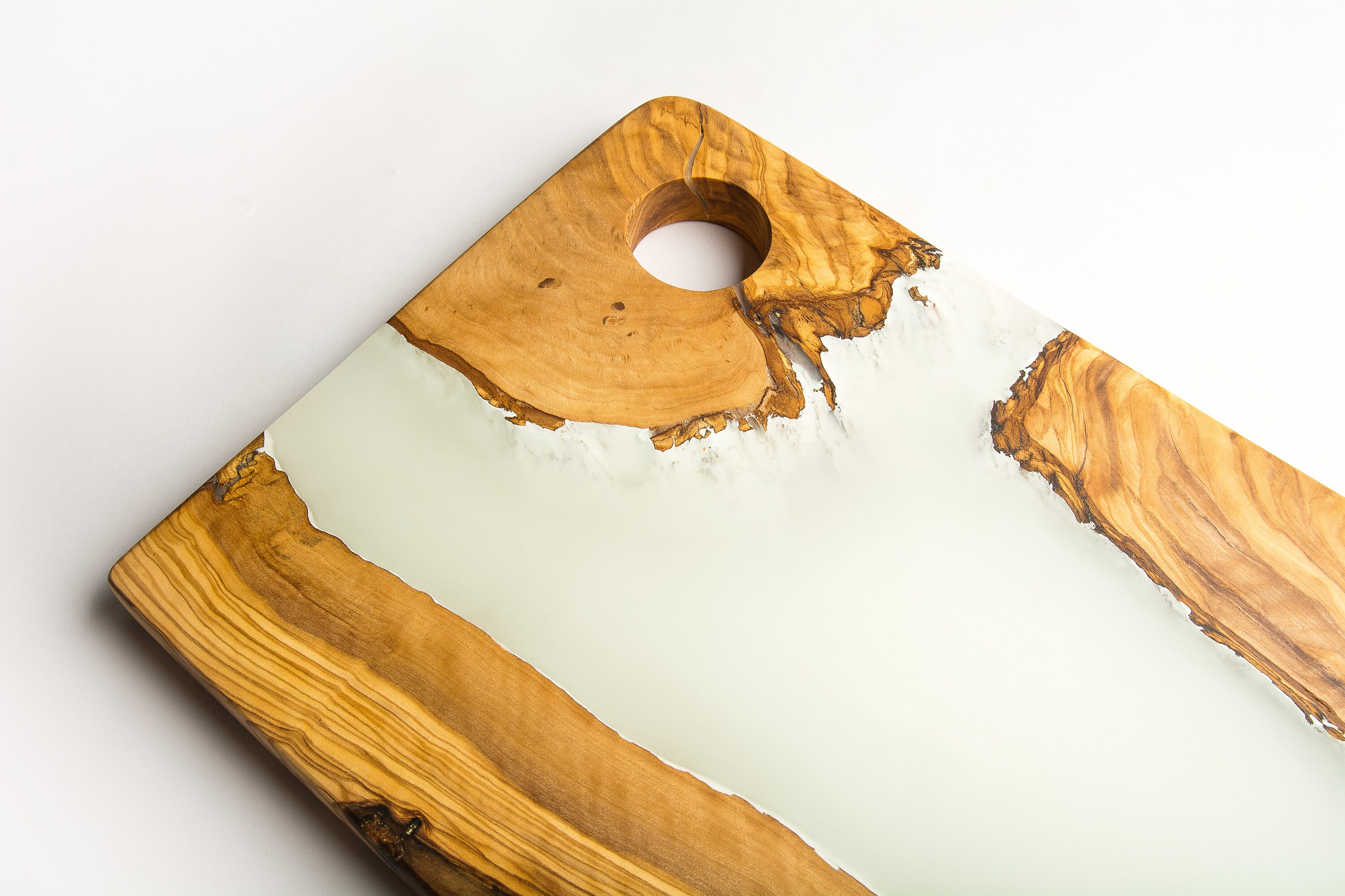 Resin Chopping Board White Epoxy Resin Serving Tray Etsy