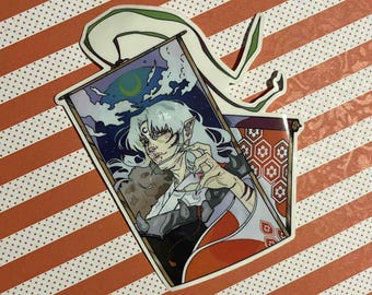 Dog Demon Scroll Sticker