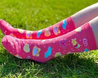 Fidget Fun - Patterned Crew Socks
