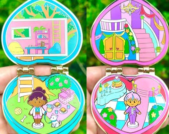 Pride Pocket Large Hinged Enamel Pin (Polly Pocket Inspired)