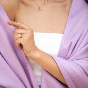 Alpaca Wedding Shawl (200x65cm) | 17 Colors Violet Pink