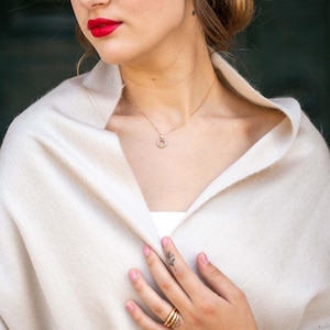 Alpaca Wedding Shawl (200x65cm) | 17 Colors Light Beige