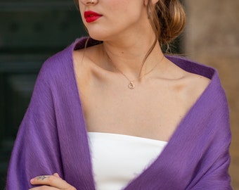 Wedding Shawl - Autumn Grape | Bridal Shawl | Bridesmaid Shawl | Bridal Wrap | Wedding Bolero | Bridal Cape | Winter Wedding Shawl