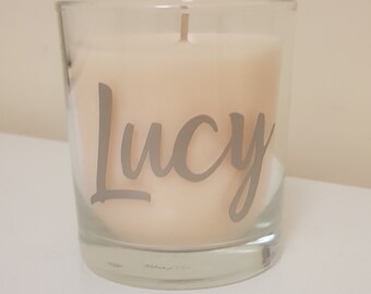 Ivory Personalised Name Scented Candle | Handmade Gift | Birthday Present | Thank You Gift | Home Decor | Bridesmaid Box | Memory Candle