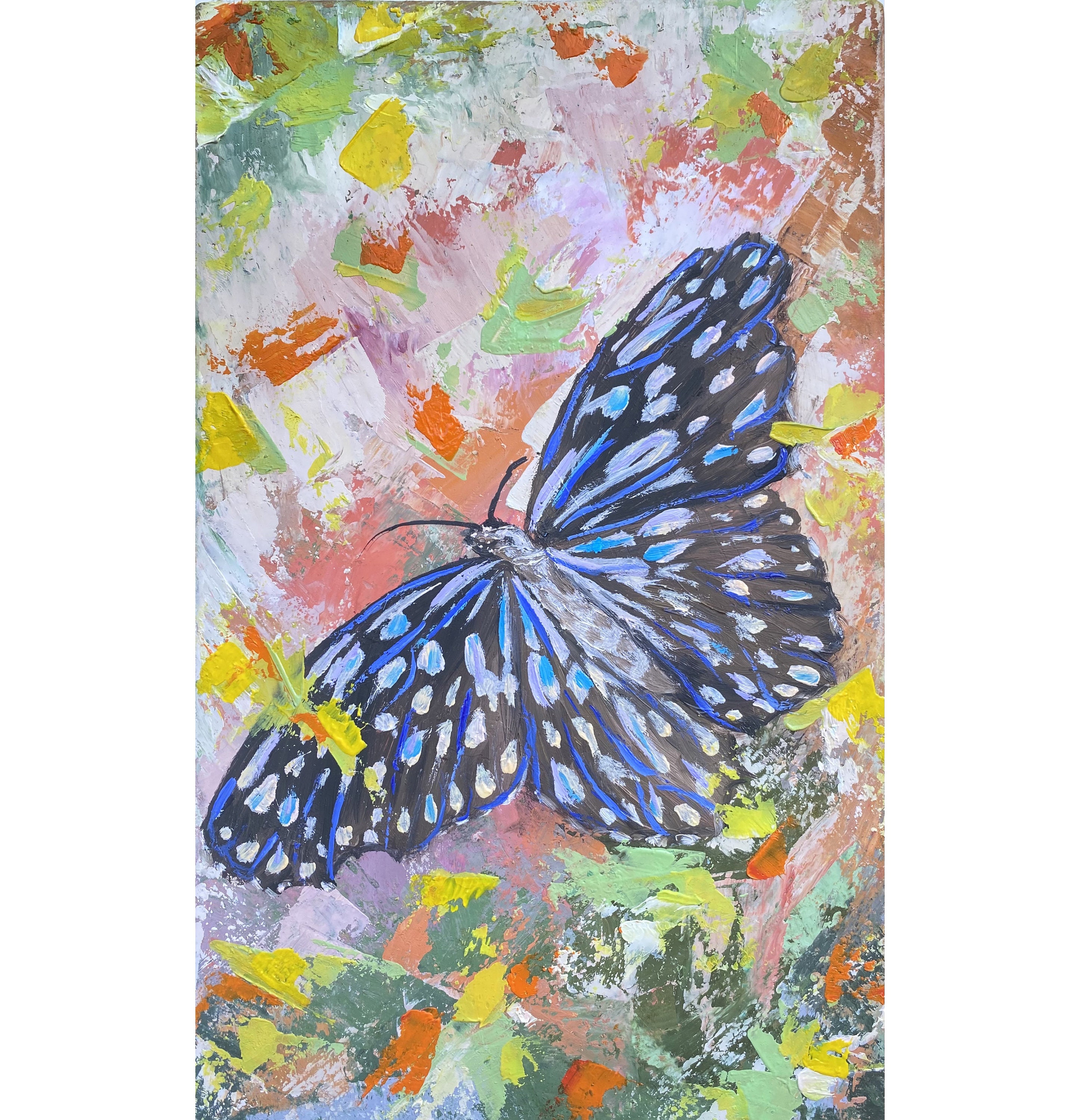 Butterfly Painting Original Art Insect Artwork Oil 11 by | Etsy
