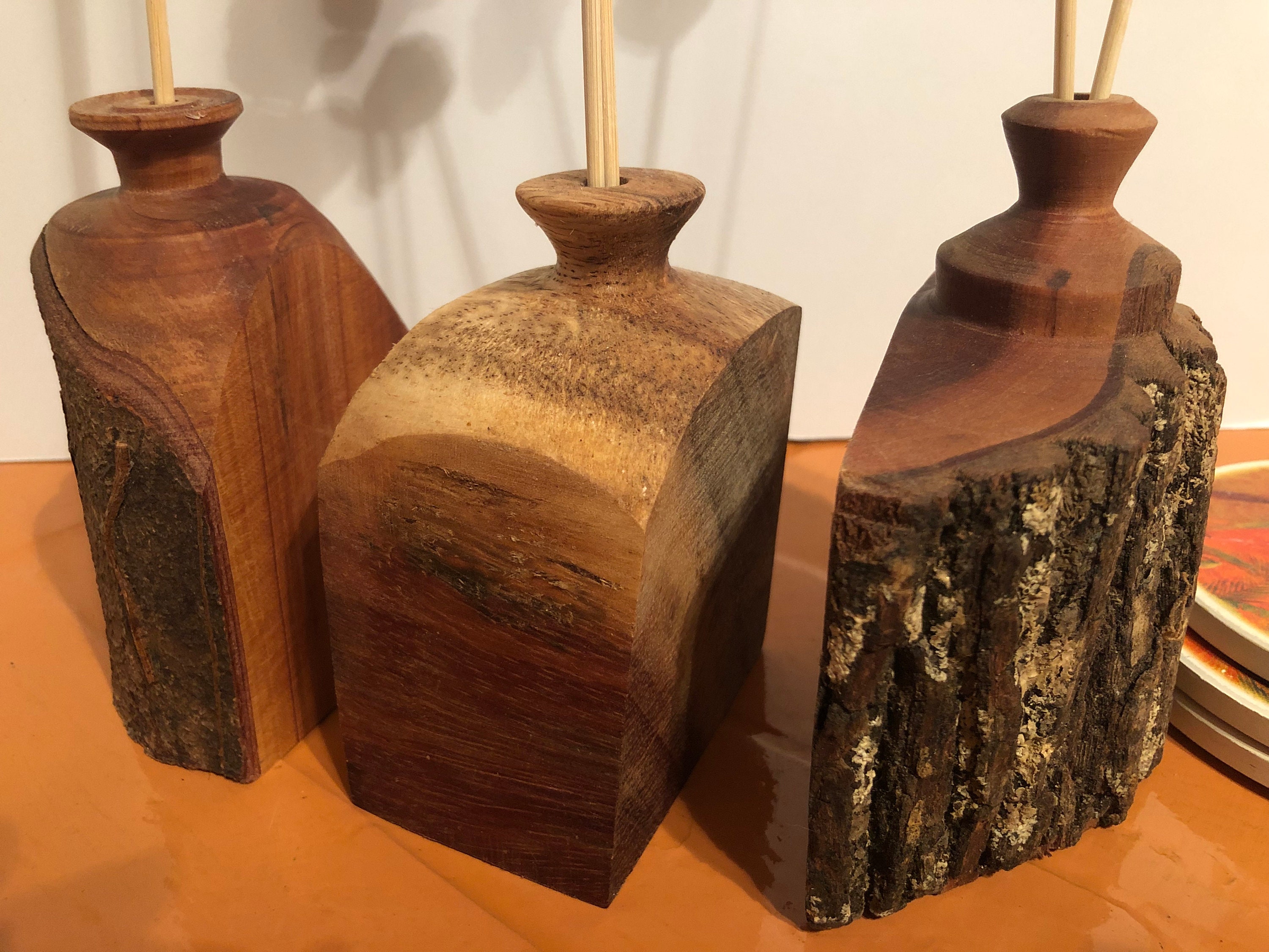 A Set of Three Unique Wood Weed Pots or Vases Made From TX Etsy