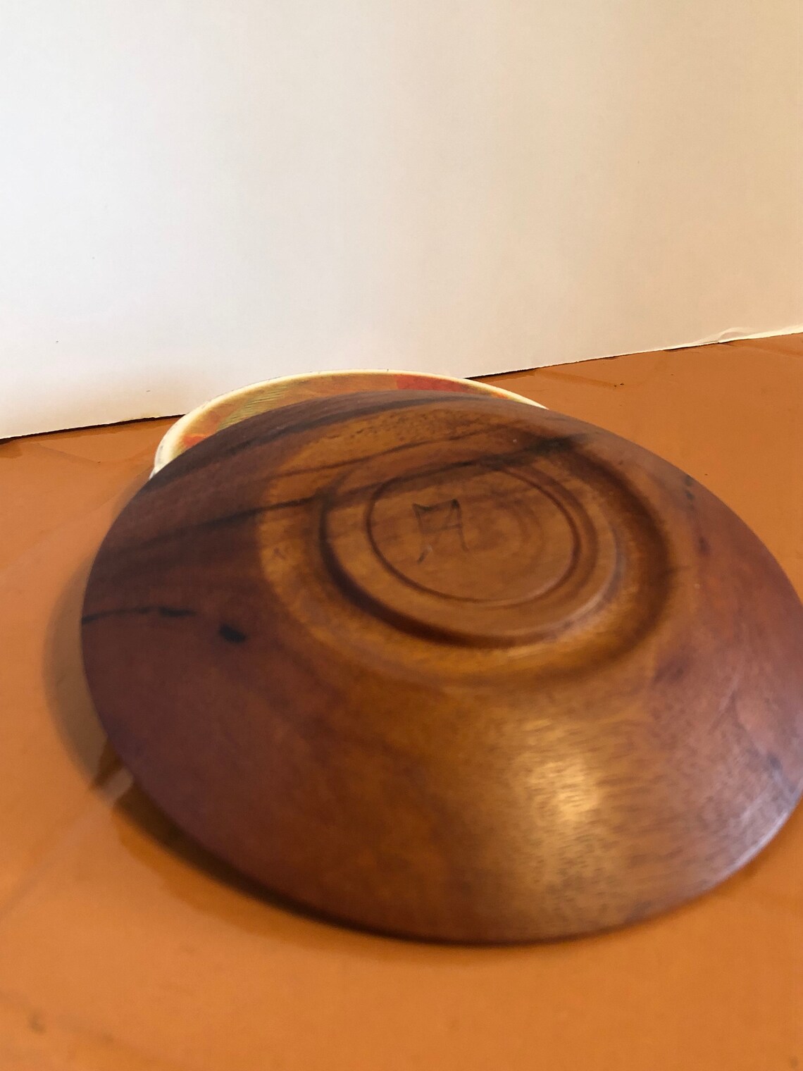 A Small Lathe Turned Plate Made From Fl Mahogany, for Holding Your