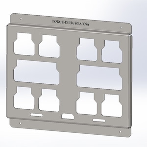 Packout Montageplatte NUR PLAN, DXF-Datei, Plan für Cnc Laser und Cnc Laser