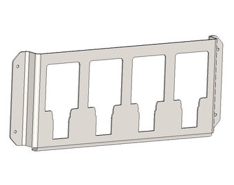 Flat 4 Battery Mount Plate, Bracket, DXF File, Plan Only