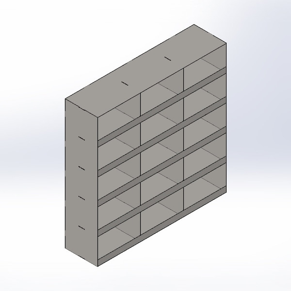 6x24x24, 15 Bins, Storage Bin, Bolt Bin, Part Bin, Plans CNC Plasma Cut Tolerances DXF SVG