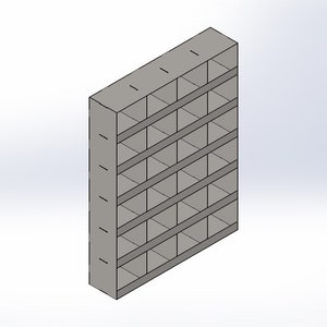 4x18x24, 24 Bins, Storage Bin, Bolt Bin, Part Bin, Plans CNC Plasma Cut Tolerances DXF SVG