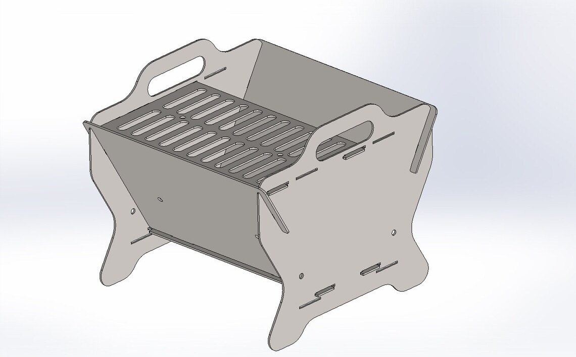 Collapsible Fire Pit DXF Files, Plasma Cut, Laser Cut, Custom Fire Pit