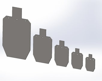 AR500 (5) SilhouetteTarget File Pack DXF-Datei, Rüstungsdatei, NUR DATEI