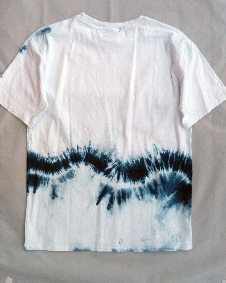 Natural Indigo Hand Dyed Shibori Tie Dye TShirt Etsy