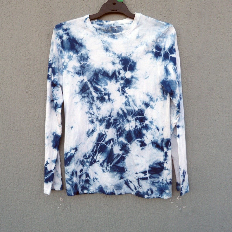 Natural Indigo Hand Dyed Shibori Tie Dye T-shirt - Etsy