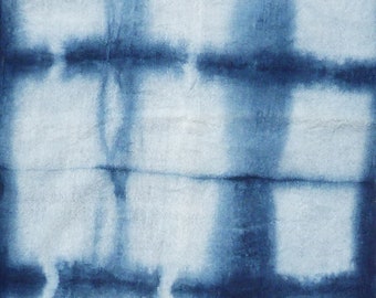 Baumwolle Schal Indigo gefärbt Shibori Indonesisch 10