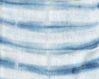 Cotton Scarf Indigo Dyed Shibori Indonesian 12