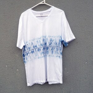Natural Indigo Hand Dyed Shibori Tie Dye  T-Shirt