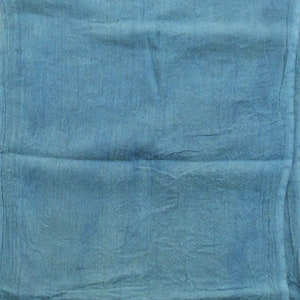Cotton Scarf Natural Indigo Hand Dyed Shibori Indonesian 15