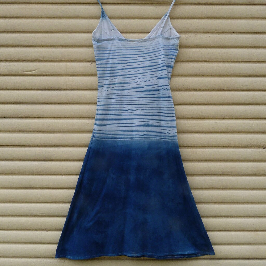 Natural Indigo Hand Dyed Shibori Tie Dye Long Dress Size S Organic Cotton Etsy Singapore