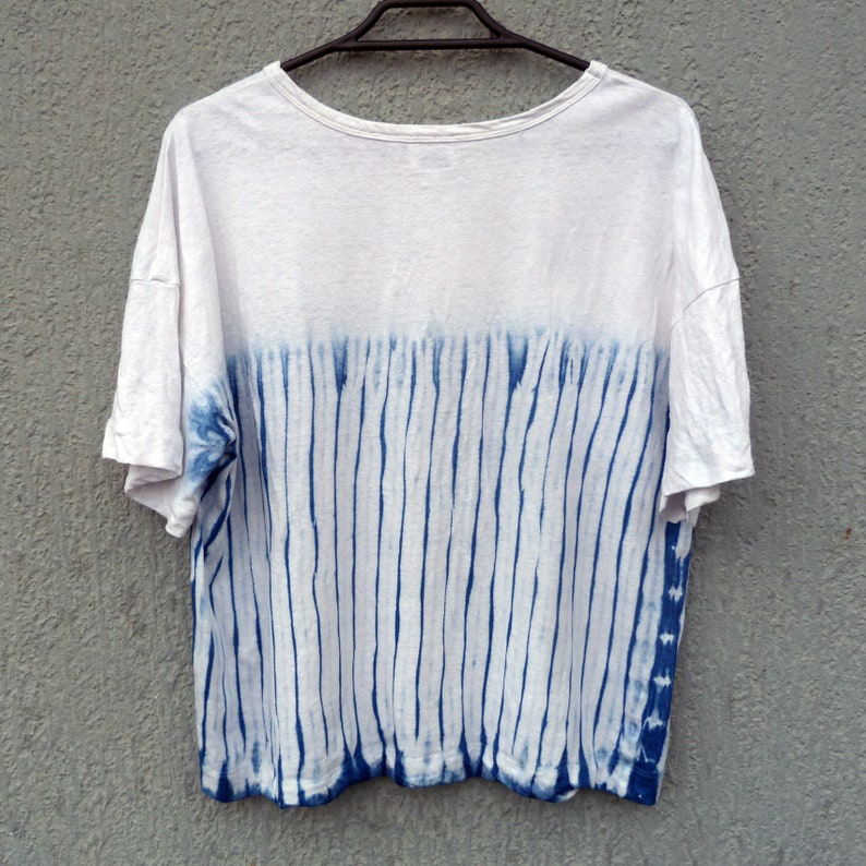 White - Pure Mul Cotton Half Sleeve Tie-Dye Men Shibori Shirt 09 main image 1