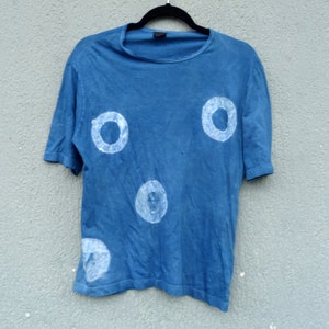 Natural Indigo Hand Dyed Shibori Tie Dye T-Shirt