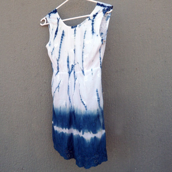 Andromeda Silk Dress in Black Shibori