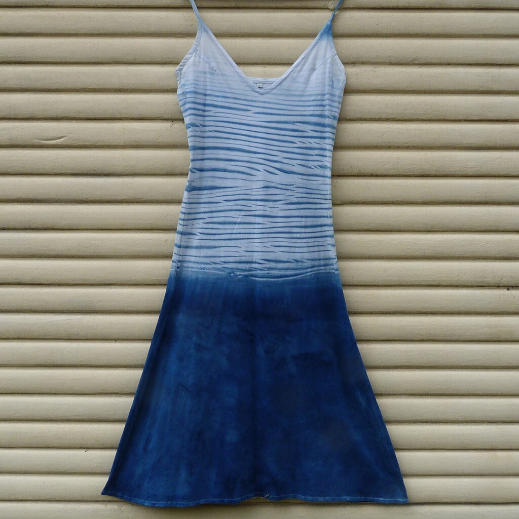 Natural Indigo Hand Dyed Shibori Tie Dye Long Dress Size S Organic Cotton Etsy Singapore
