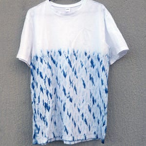 Natural Indigo Hand Dyed Shibori Tie Dye  T-Shirt
